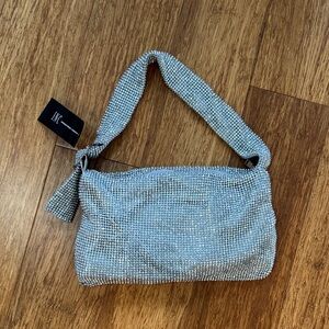 INC International Concepts Silver Rhinestone Crystal Women Bag